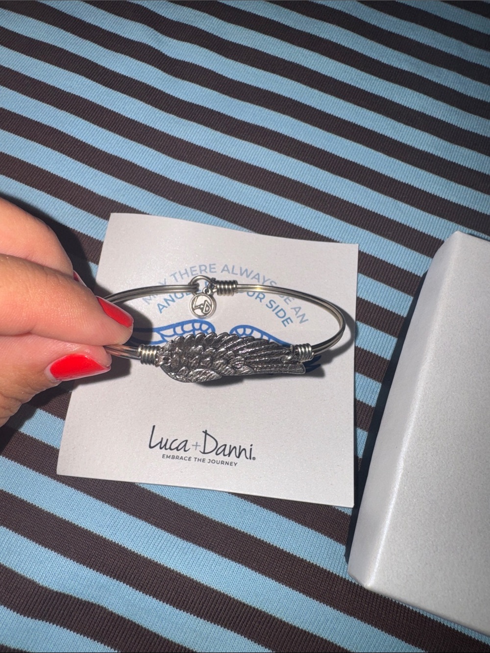Luca + Danni Silver Angel Wing Bracelet with Signature Charm! 🪽🪽🪽